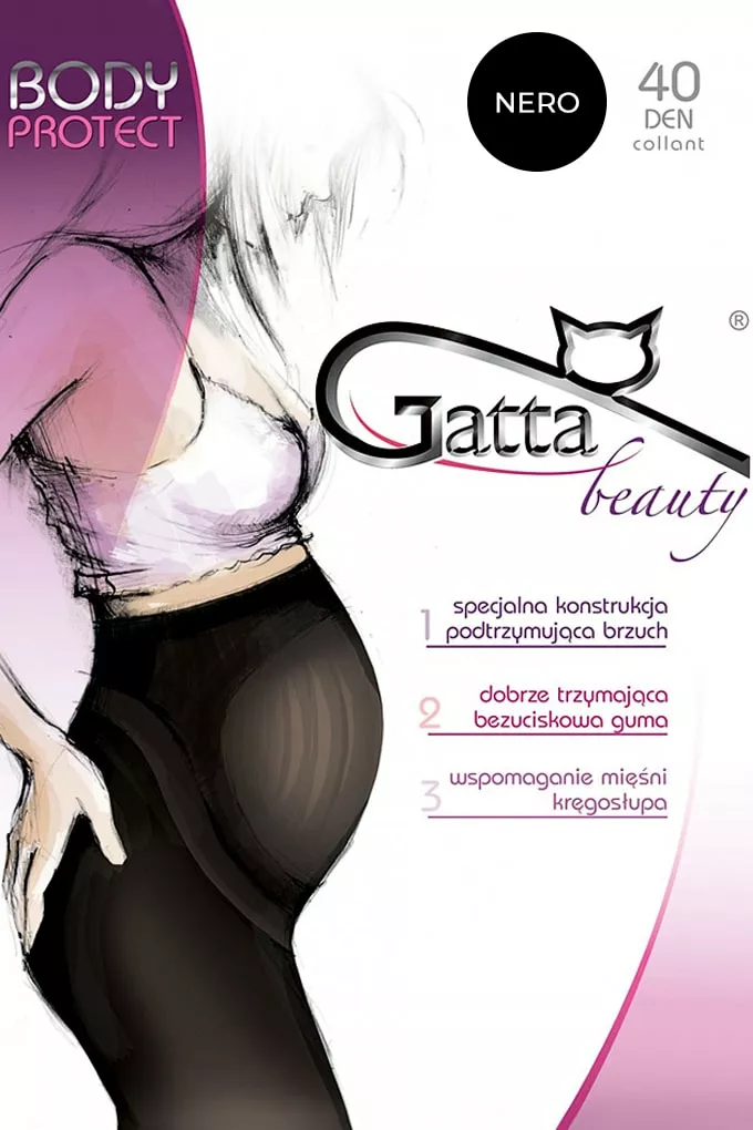 Rajstopy ciążowe Gatta Body Protect 40 DEN NERO