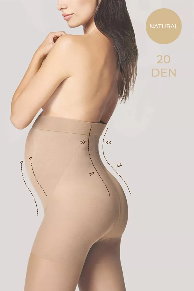 Rajstopy ciążowe Fiore Body Care Mama 20 DEN NATURAL