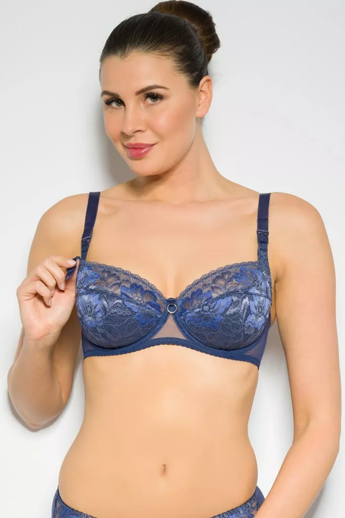 Biustonosz do karmienia Mama Glamour Semi Padded Ultramarine