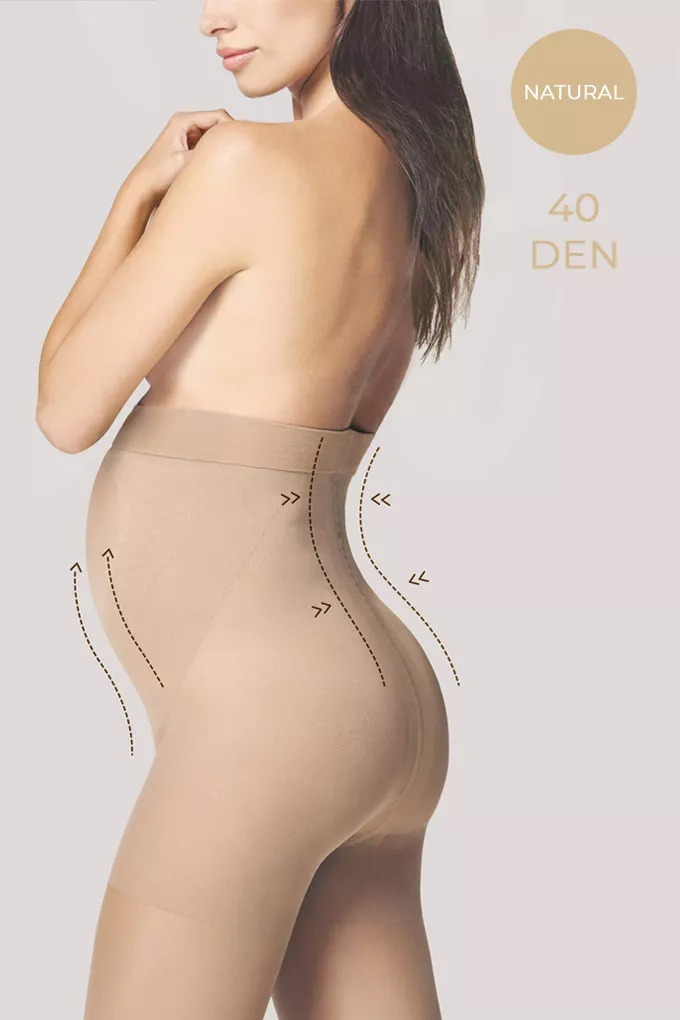 Rajstopy ciążowe Fiore Body Care Mama 40 DEN NATURAL