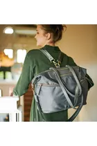 Luna Dark Gray Joissy używana jako plecak dla mamy