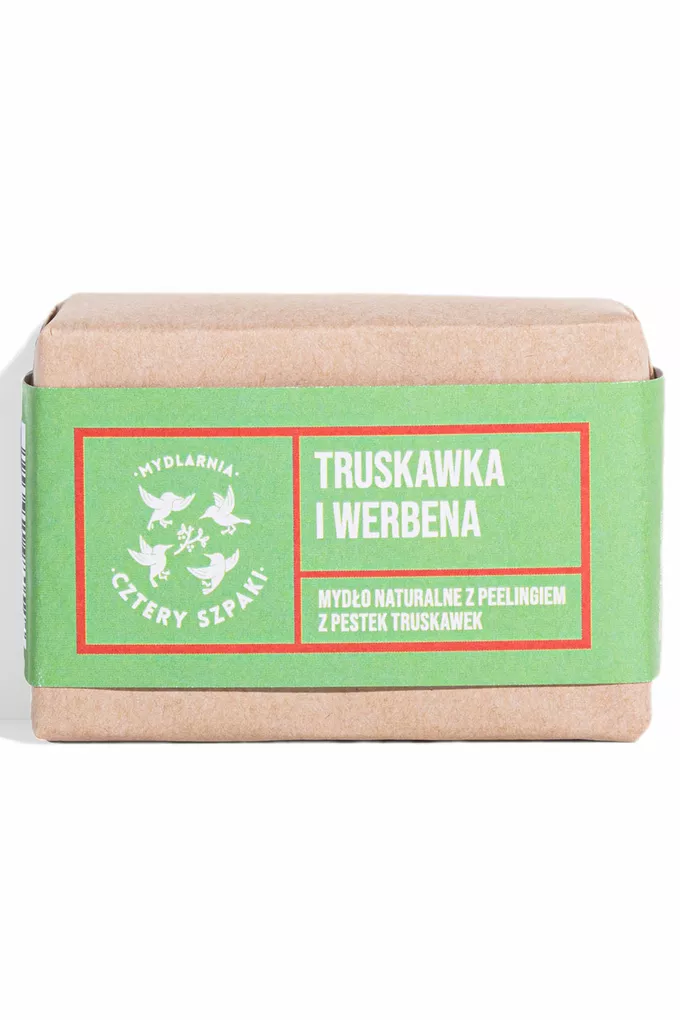 Mydlarnia Cztery Szpaki Mydło Truskawka i Werbena - peelingujące