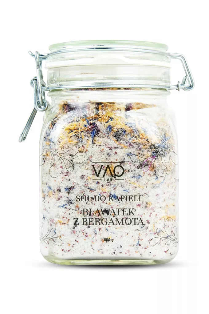 VAO LAB Sól do kąpieli Bławatek z Bergamotą 650g