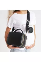 Vera Black 2w1 czarna torebka crossbody dla mamy i do wózka Joissy - szczegóły