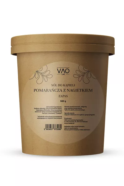 VAO LAB Sól do kąpieli Pomarańcza z Nagietkiem - Zapas 500g