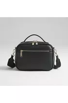 Vera Black 2w1 czarna torebka crossbody dla mamy i do wózka Joissy - przód