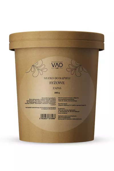 VAO LAB Mleko do kąpieli Ryżowe - Zapas 200g