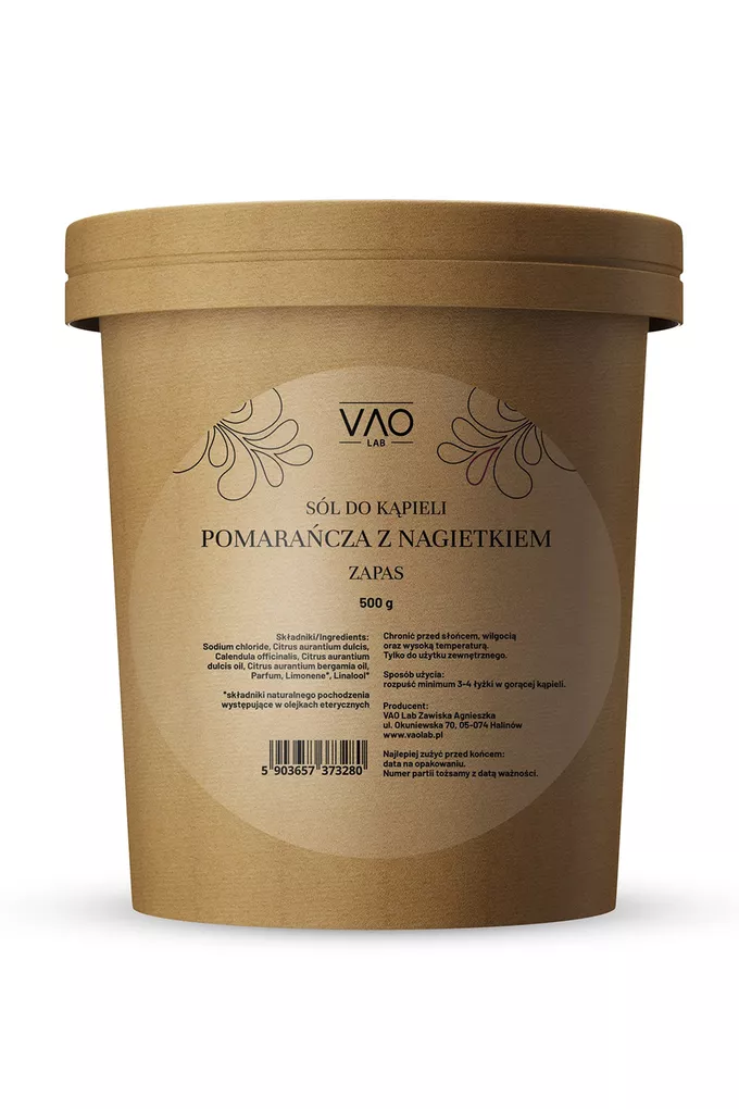 VAO LAB Sól do kąpieli Pomarańcza z Nagietkiem - Zapas 500g