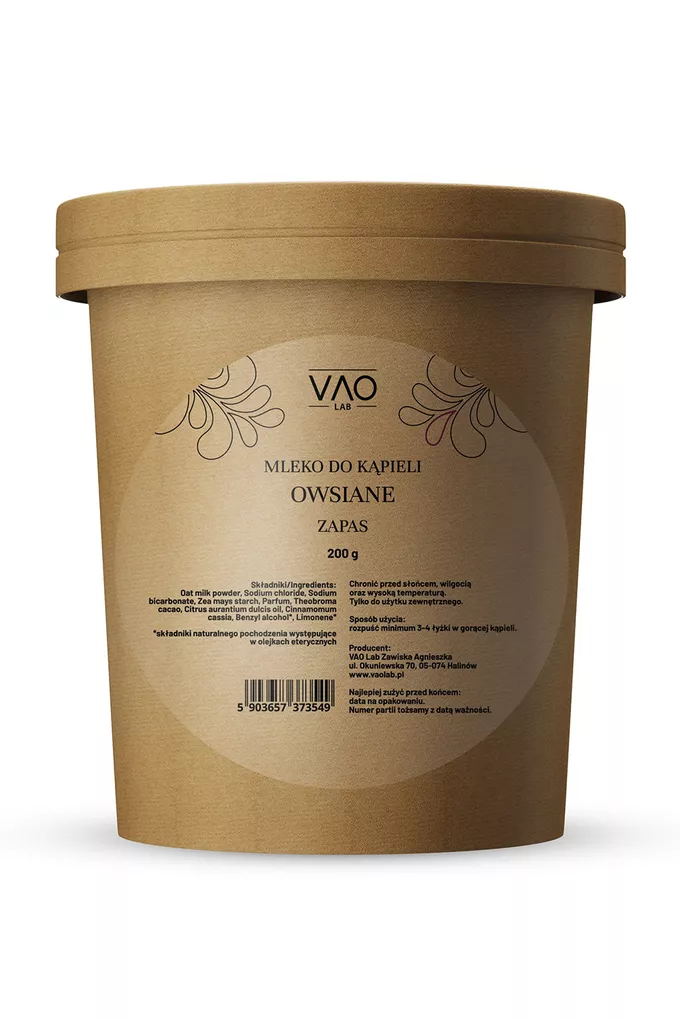VAO LAB Mleko do kąpieli Owsiane - Zapas 200g