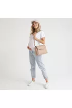 Midi Blush Beige 2w1 torebka crossbody zawieszona na ramieniu