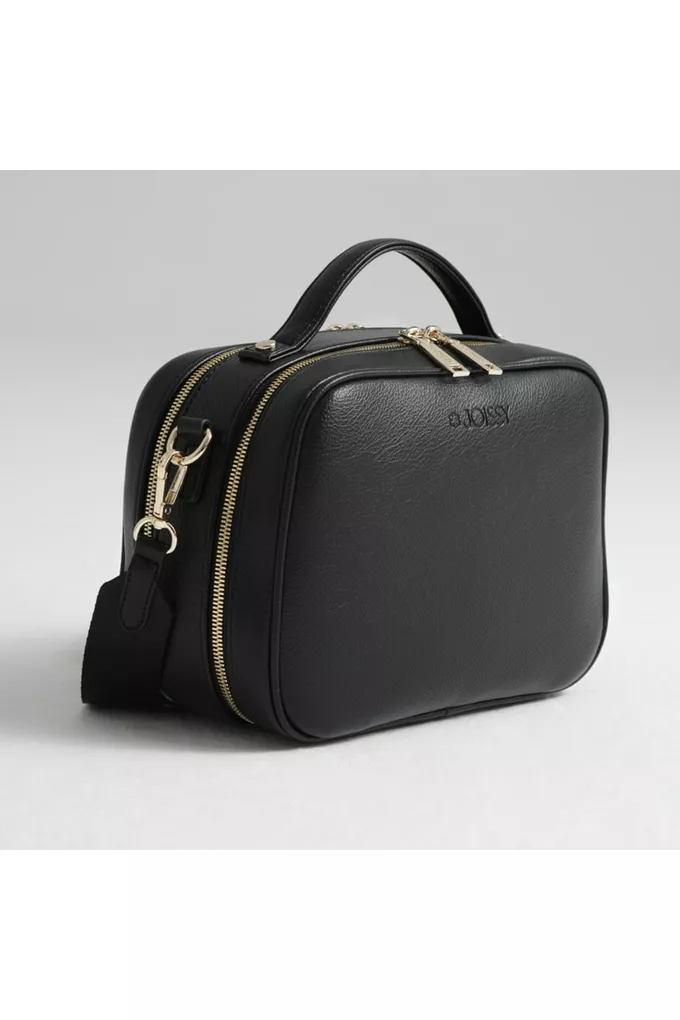 Vera Black 2w1 czarna torebka crossbody dla mamy i do wózka Joissy - bok