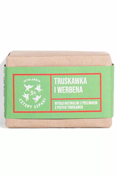 Mydlarnia Cztery Szpaki Mydło Truskawka i Werbena - peelingujące