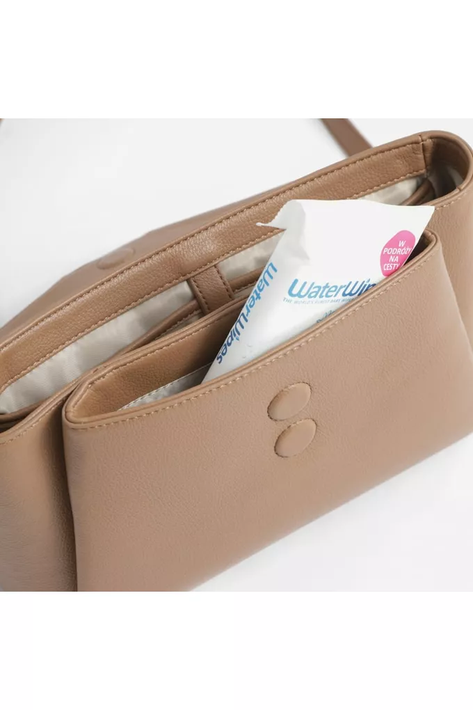 Torebka crossbody Midi Almond 2w1 z dodatkową kieszenią