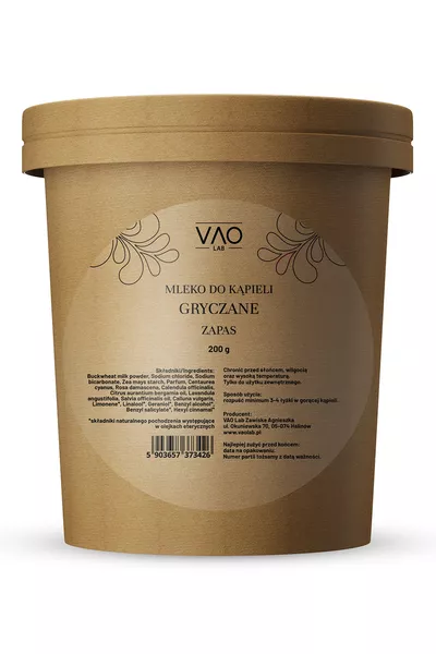 VAO LAB Mleko do kąpieli Gryczane - Zapas 200g