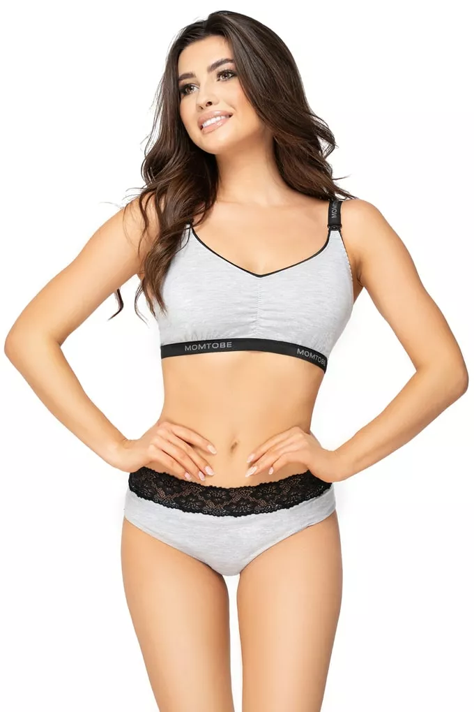 Biustonosz do karmienia Mama Sport Grey Momtobe