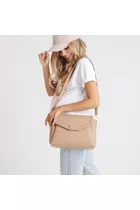 Midi Blush Beige 2w1 torebka crossbody dla mamy i organizer do wózka Joissy
