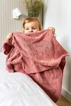 POOFI Kocyk tkany Dwa Sploty kolor: piaskowy