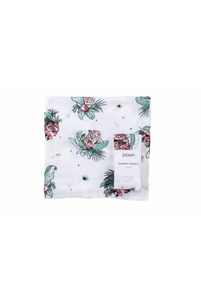 Otulacz bambusowy Tropical 120x120cm kolor: tygrysy