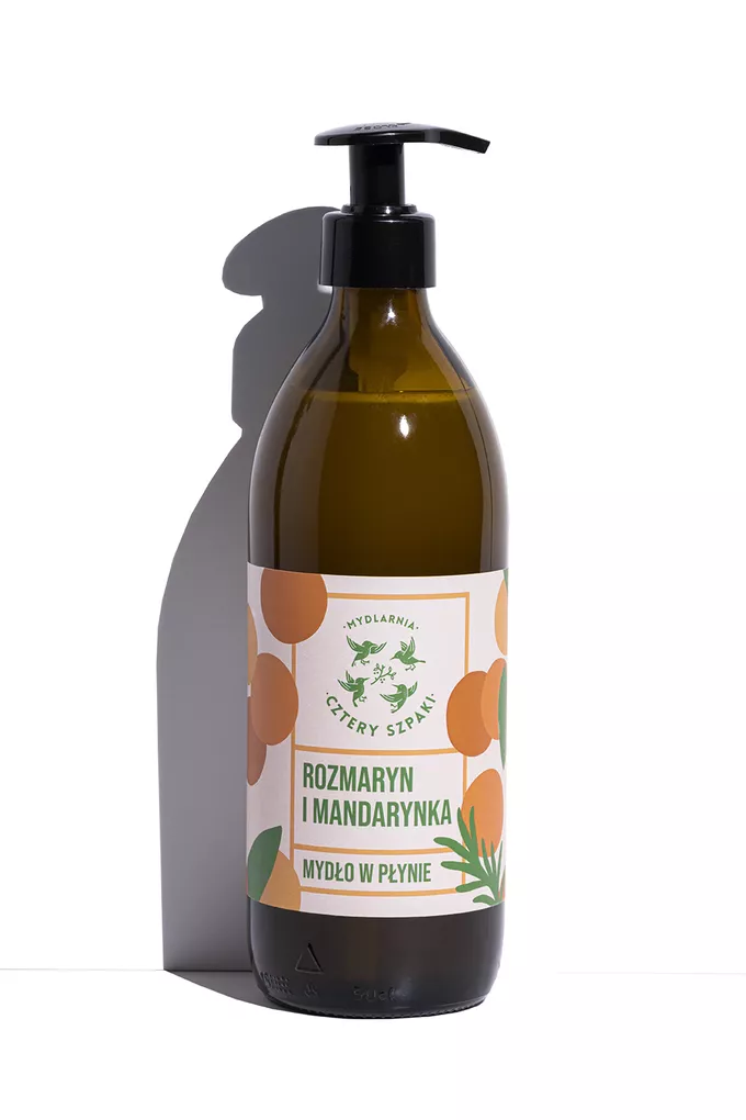 Mydlarnia Cztery Szpaki Mydło w płynie Rozmaryn i Mandarynka