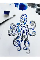 POOFI Pieluszka bambusowa Ocean 73x73cm kolor: nadymki