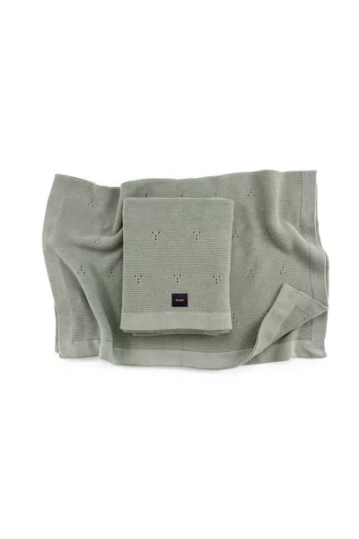 Kocyk bawełniany PUUKI (Poofi) Paris 80x100 kolor: khaki