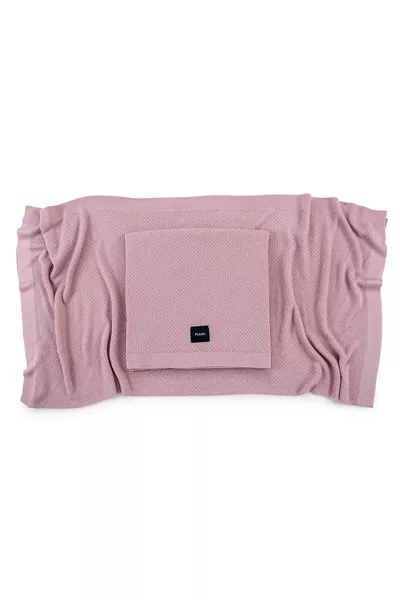 Lekki kocyk bambusowy PUUKI (Poofi) mgiełka 85x85 kolor: vintage pink