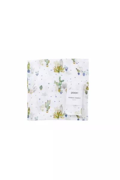 Otulacz bambusowy Tropical 120x120cm kolor: kaktusy