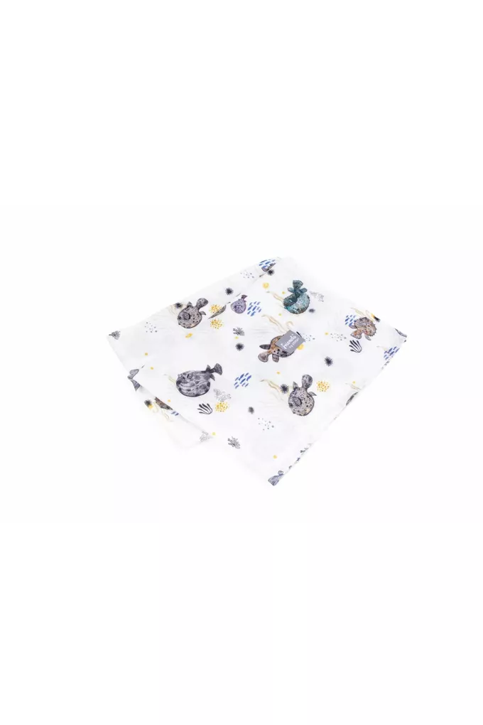 Pieluszka bambusowa Ocean 73x73cm kolor: nadymki