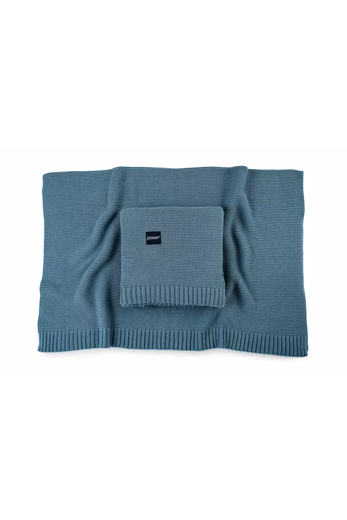 POOFI Kocyk bambusowy PURE kolor: ocean blue