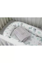 Kocyk bawełniany W Light Grey