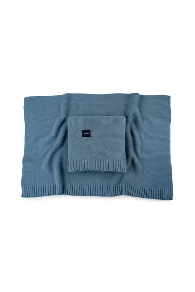 Kocyk bambusowy PUUKI (Poofi) Pure 80x100 kolor: ocean blue
