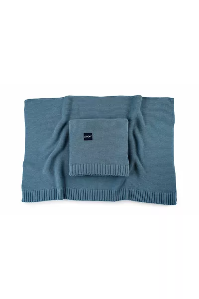 POOFI Kocyk bambusowy PURE kolor: ocean blue