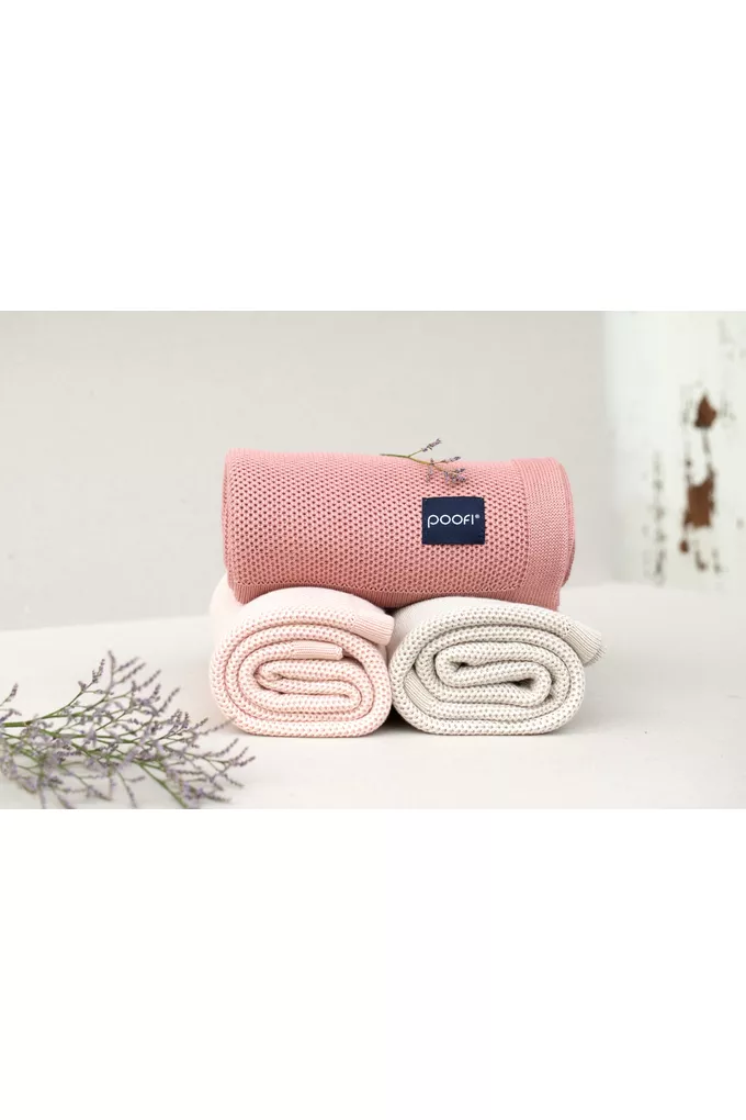 POOFI Kocyk bambusowy Faro kolor: vintage pink