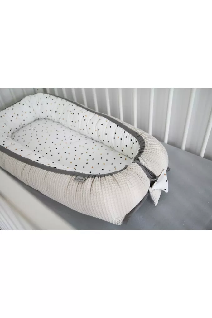 Kokon niemowlęcy Cotton-waffel Confetti &amp; Beige