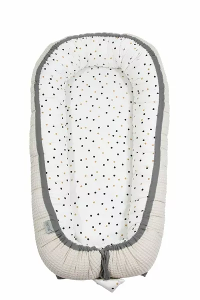 Kokon niemowlęcy Cotton-waffel Confetti &amp; Beige