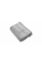 Kocyk bawełniany W Light Grey