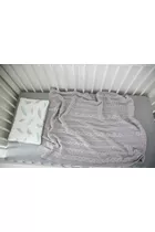 Kocyk bawełniany W Light Grey