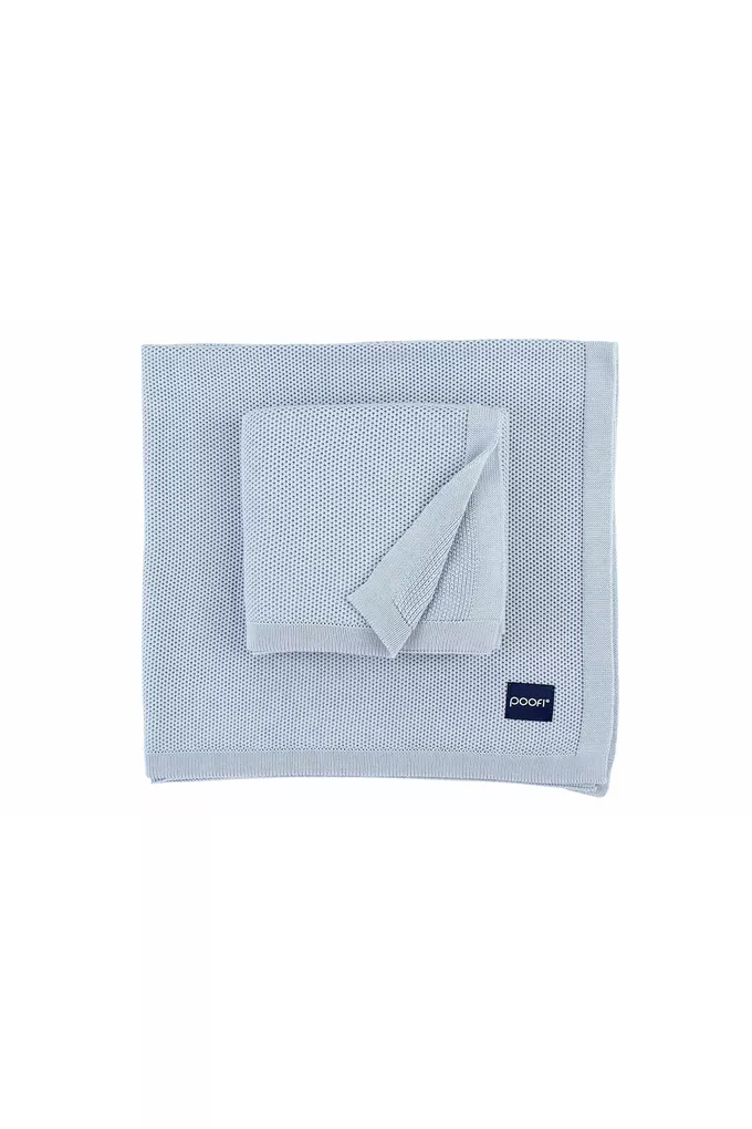 POOFI Kocyk bambusowy Faro kolor: dusty blue
