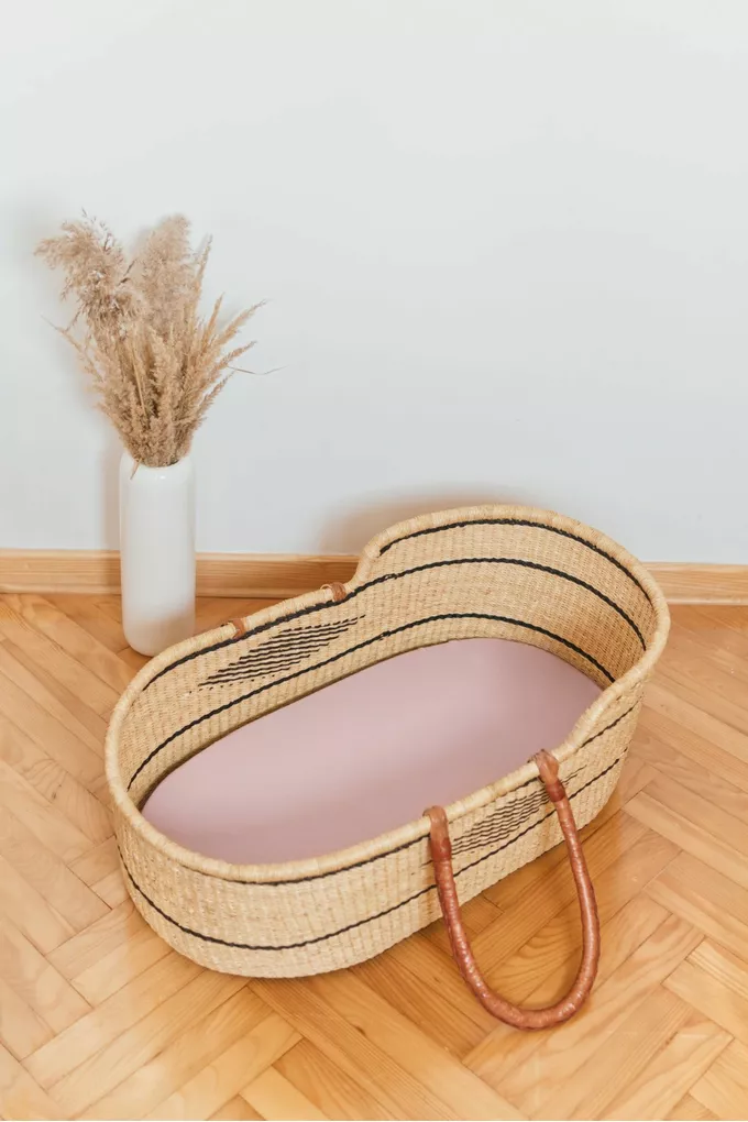 POOFI Prześcieradło do wózka Organic kolor: pudrowy