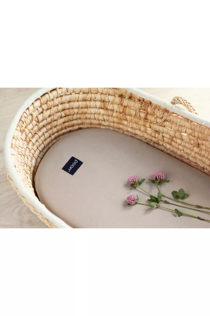 POOFI Prześcieradło do wózka Organic kolor: pudrowy