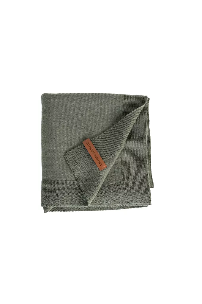 Kocyk merino amori amori Cozy 85x85 kolor: oliwkowy