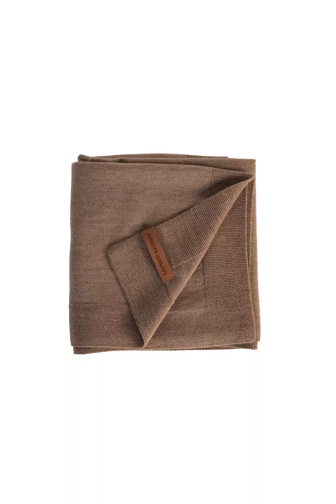 Kocyk merino amori amori Cozy 85x85 kolor: cynamonowy