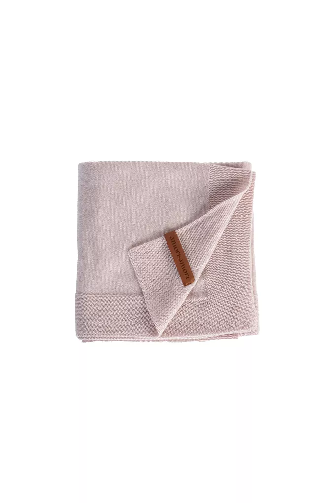Kocyk merino amori amori Cozy 85x85 kolor: delikatny róż