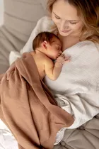 Kocyk merino amori amori Cozy 85x85 kolor: cynamonowy