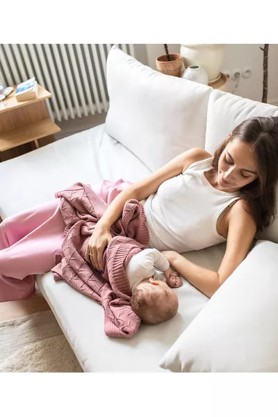 Kocyk merino amori amori Malmo 80x100 kolor: różany