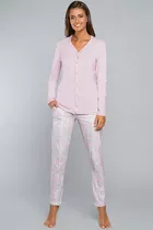 Piżama do karmienia długi rękaw, długie spodnie Dalaja Pink