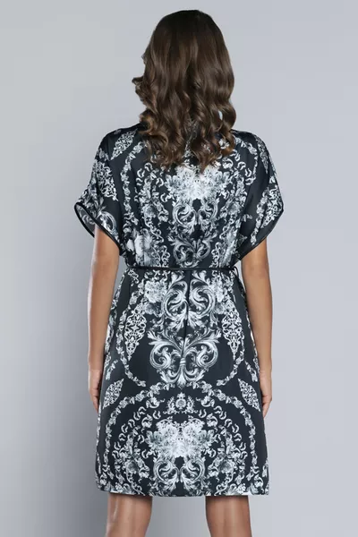 Italian Fashion szlafrok Silver krótki rękaw