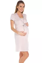 Koszula do karmienia Italian Fashion Felicita krótki rękaw - Rozmiar: L, Kolor: morelowy