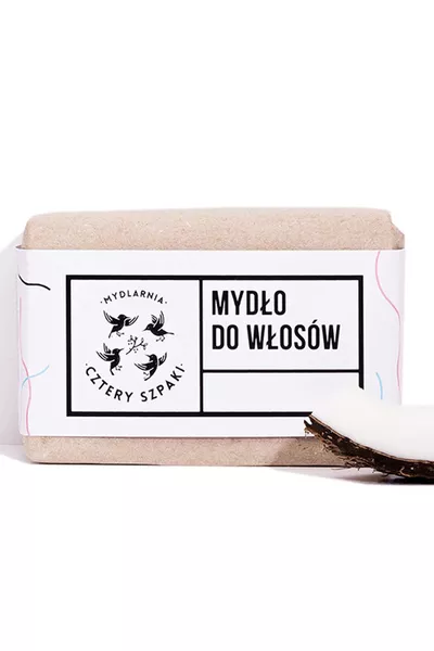 Mydlarnia Cztery Szpaki Mydło do włosów z olejem rycynowym
