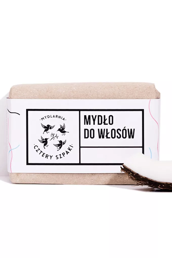 Mydlarnia Cztery Szpaki Mydło do włosów z olejem rycynowym